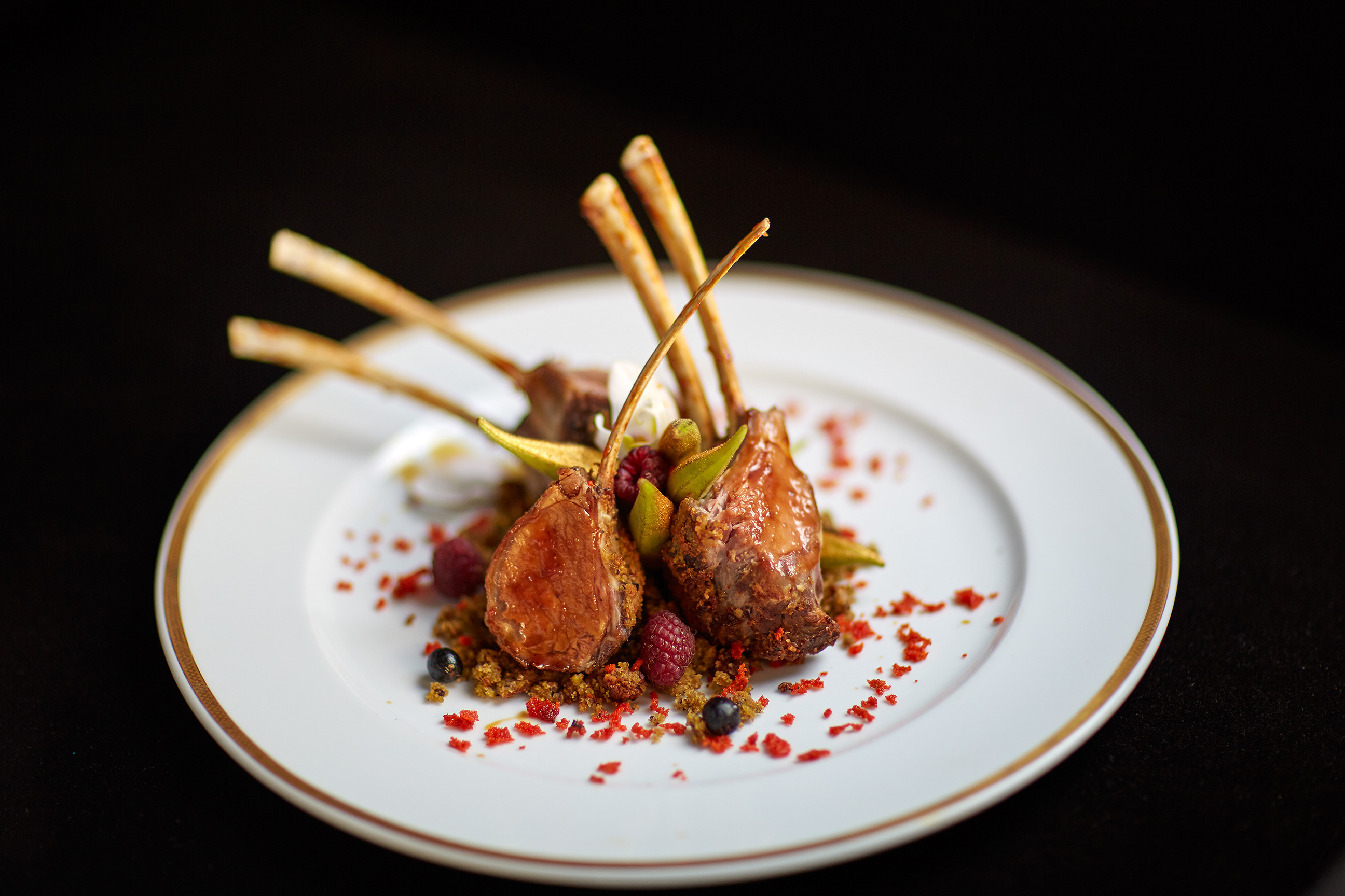 plate with lamb chops, Maestral, Montenegro