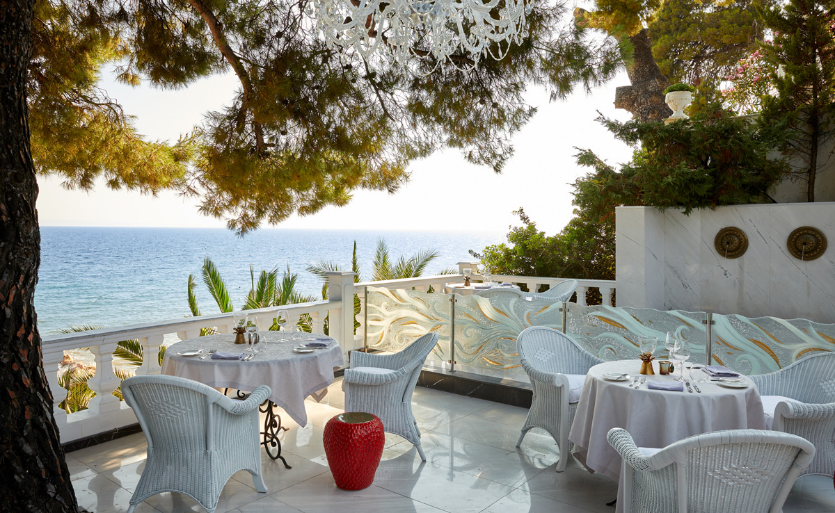 Danai Beach Resort, Greece, open space restaurant, table, fine dining