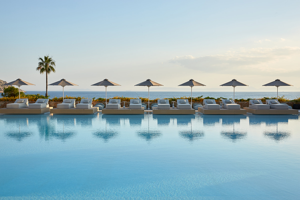 Evereden, Attica, Greece, main pool, general view, afternoon