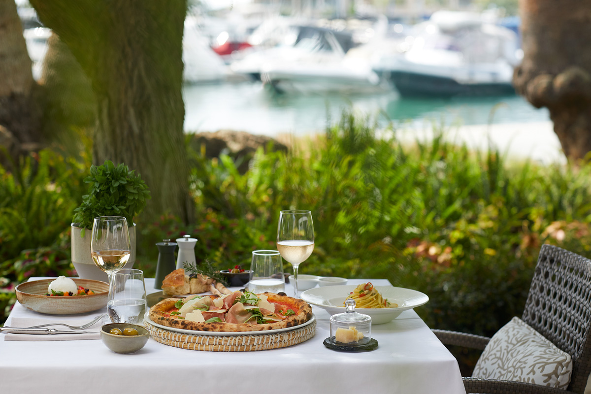 Sani Marina Macaroni, table set at Sani Marina 