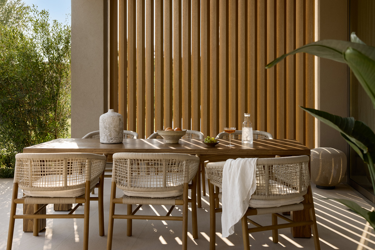 Sani Asterias Villa veranda with table