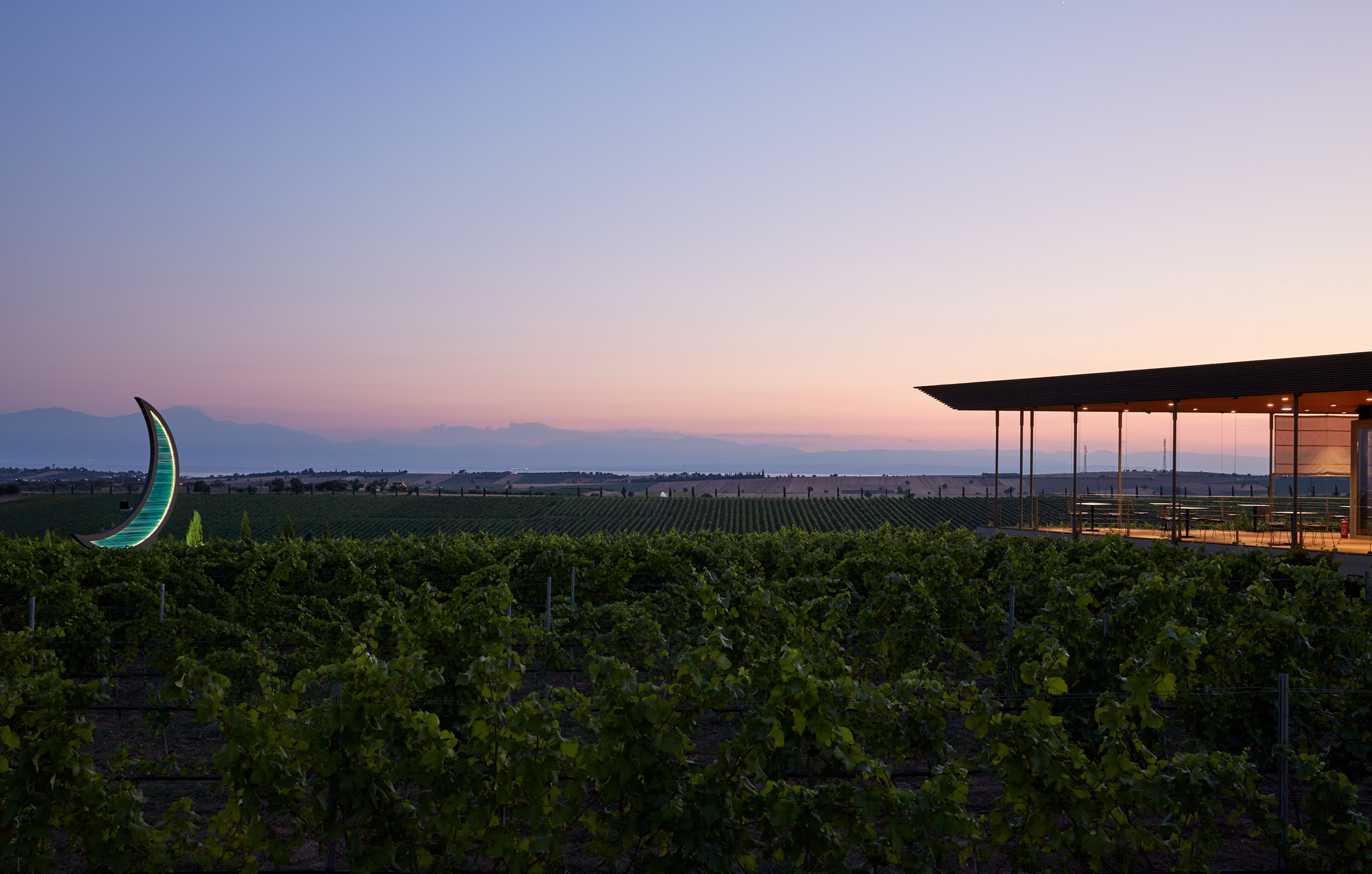 Geovasiliou vinyard Epanomi after sunset 