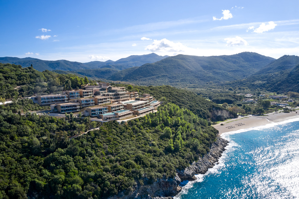 Mabella Elix, Greece, aerial hotel view