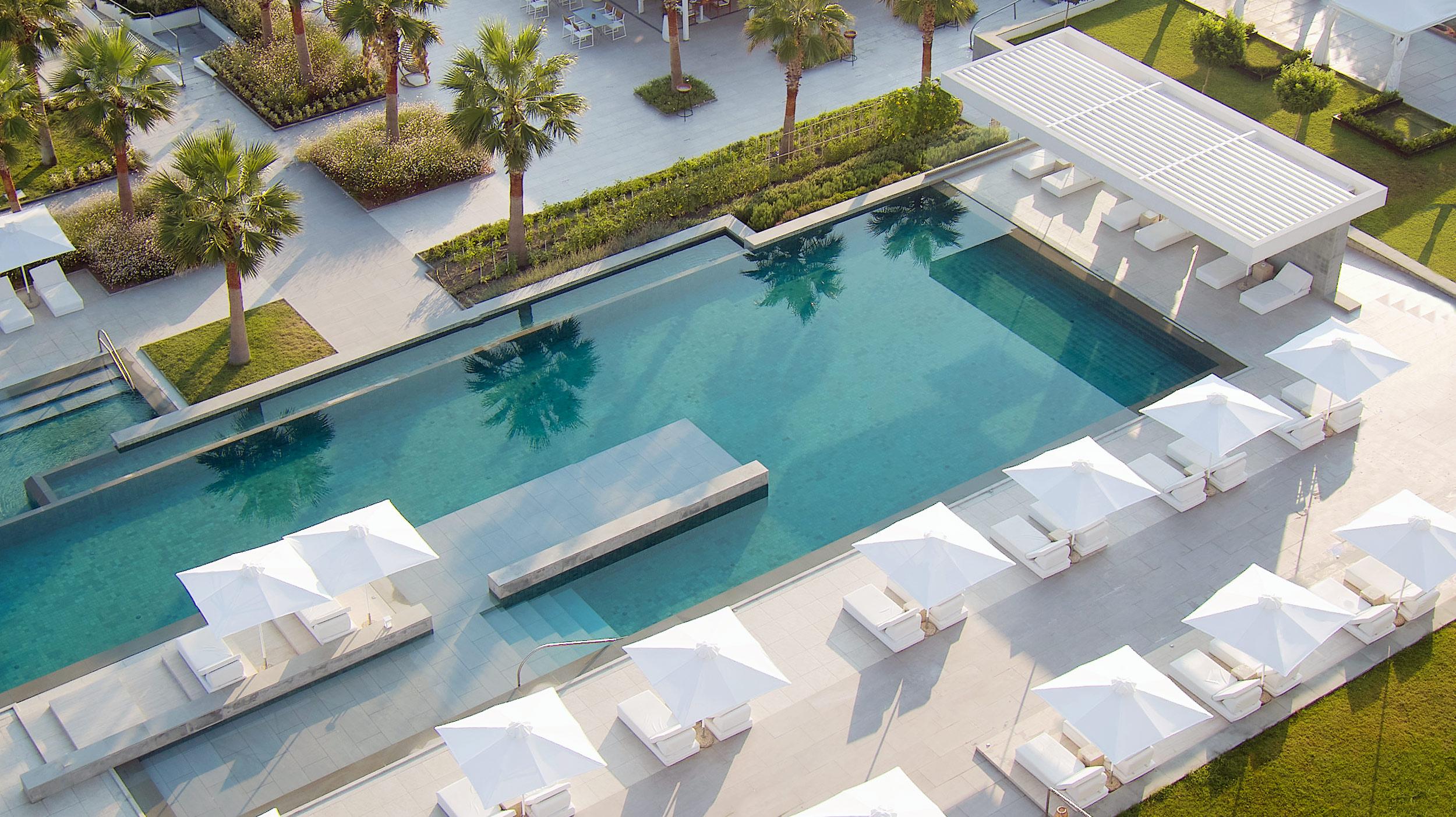 Grecotel Margo Bay, Greece, pool aerial view