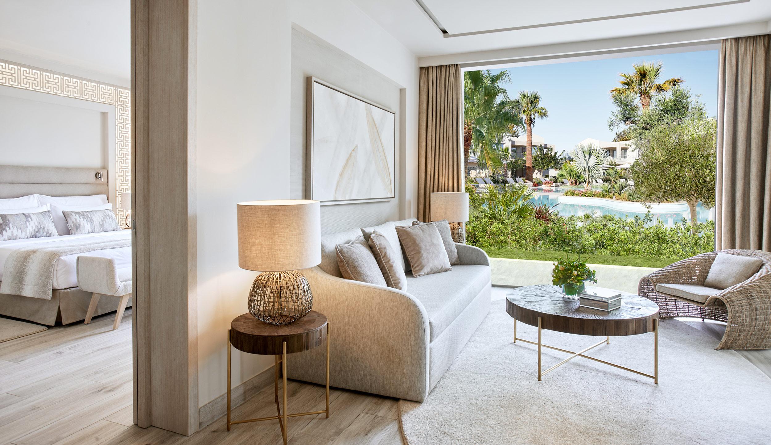 Porto Sani, Greece, suite, pool view