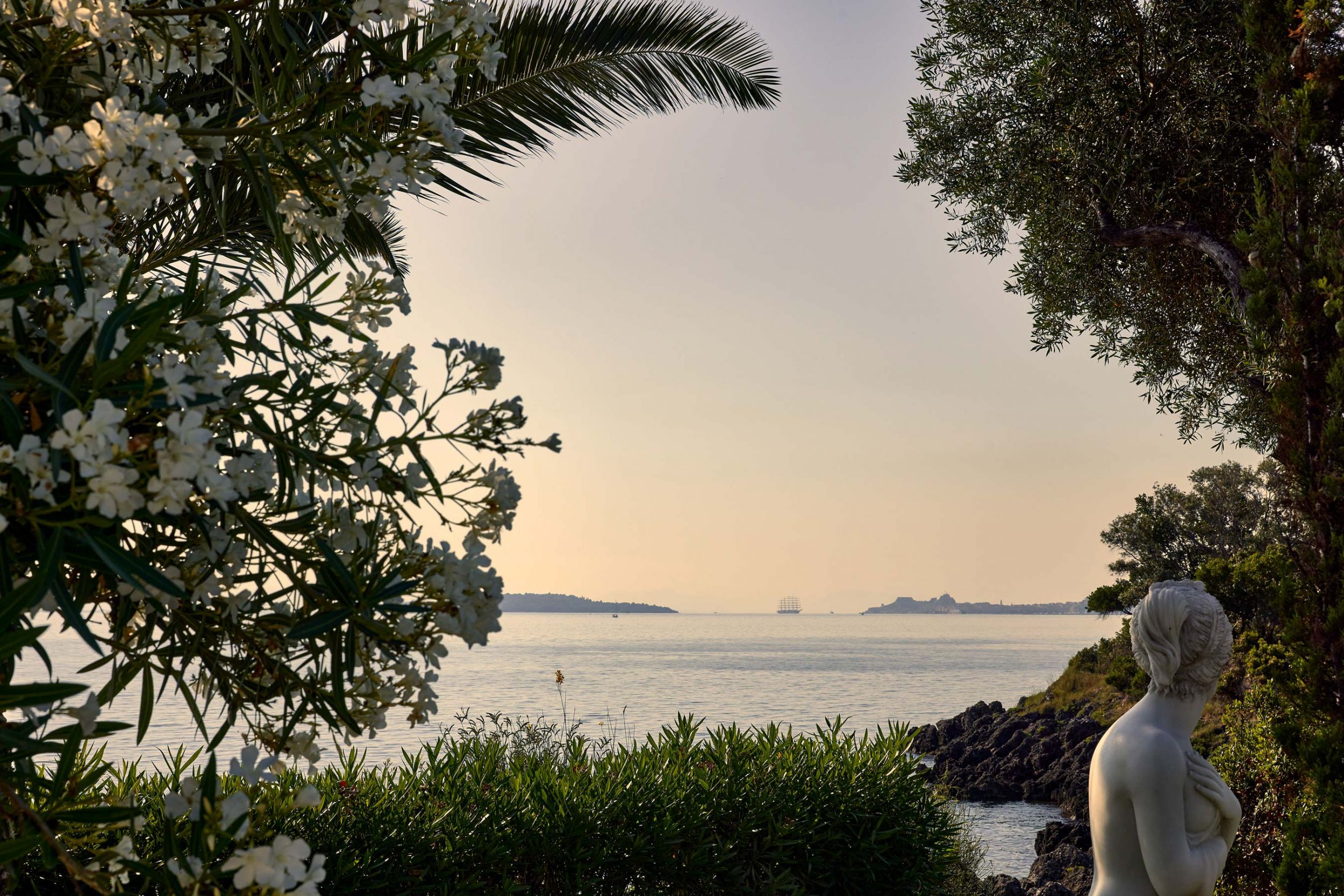 Grecotel Corfu Imperial, sunrise, view at Corfu town
