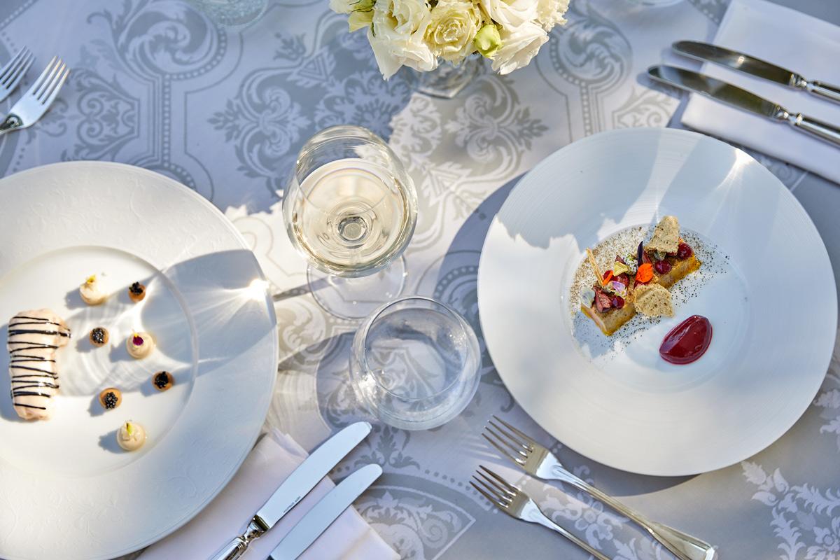Danai Beach Resort, Greece, two plates, fine dining