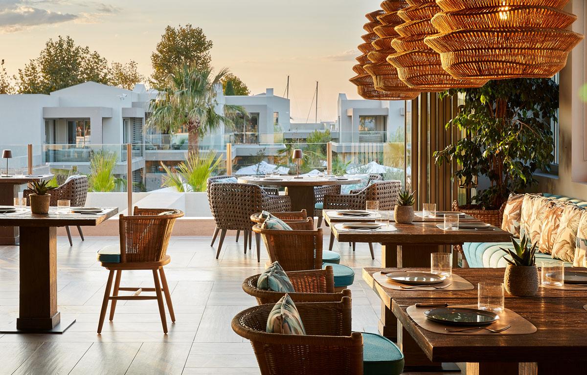 Sani Resort, Porto Sani , El Puerto Restaurant , sunset 