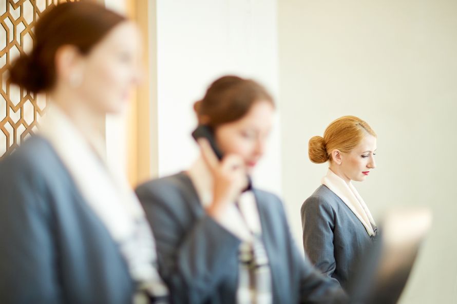 Marbella Nido , three receptionists