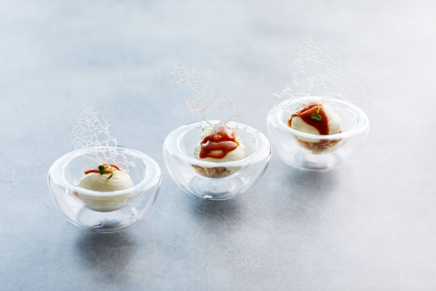 three small bowls with sweets, Lindos Blu Rhodes
