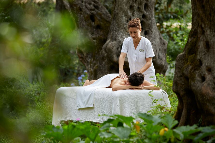 spa treatment in the garden of Parga Beach