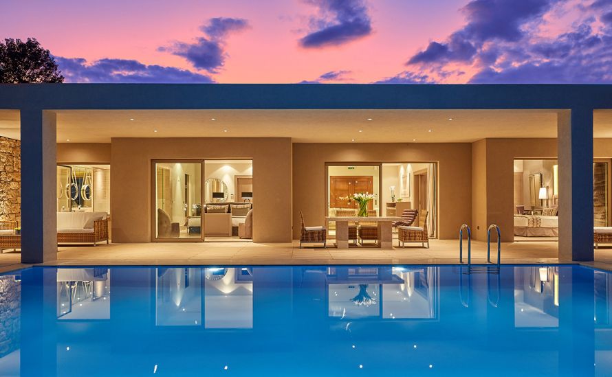 Sani Asterias Villa sunset