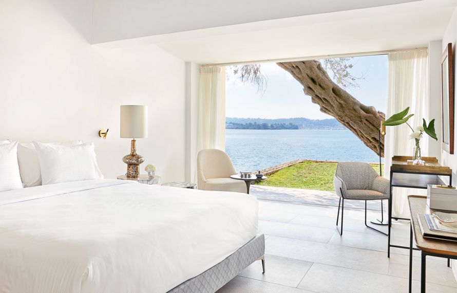 Grecotel Corfu Imperial, villa, bedroom sea view 