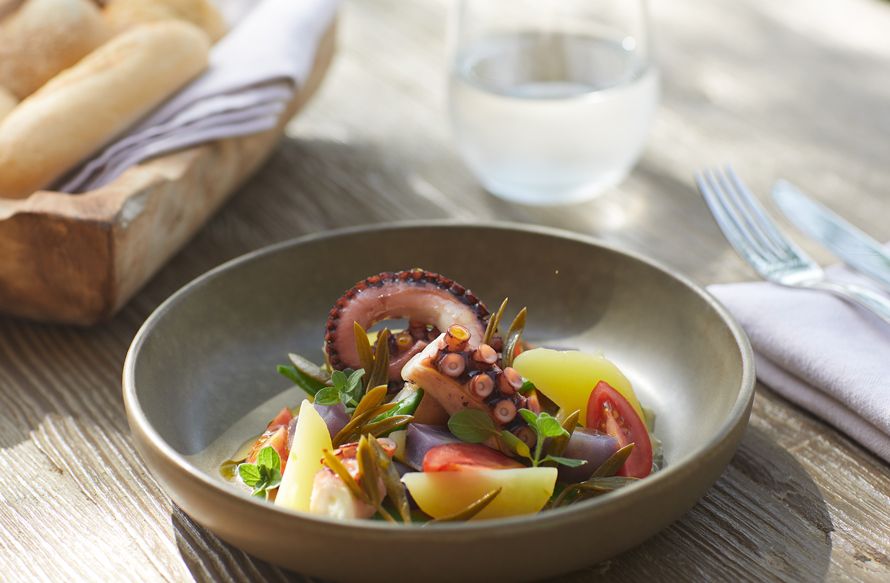 Porto Sani Artemis, dish with octopus 