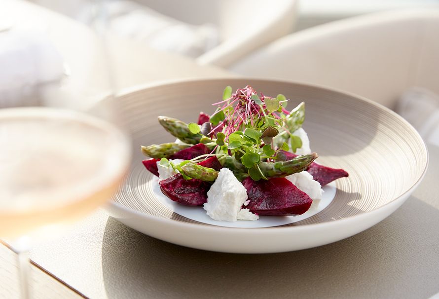 Sani Dunes Fresco, dish with beetroot , detail