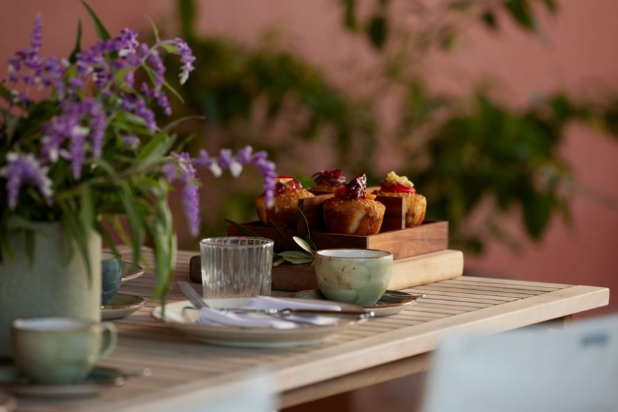 Grecotel Corfu Imperial, Medusa Mansion, veranda, detail, food