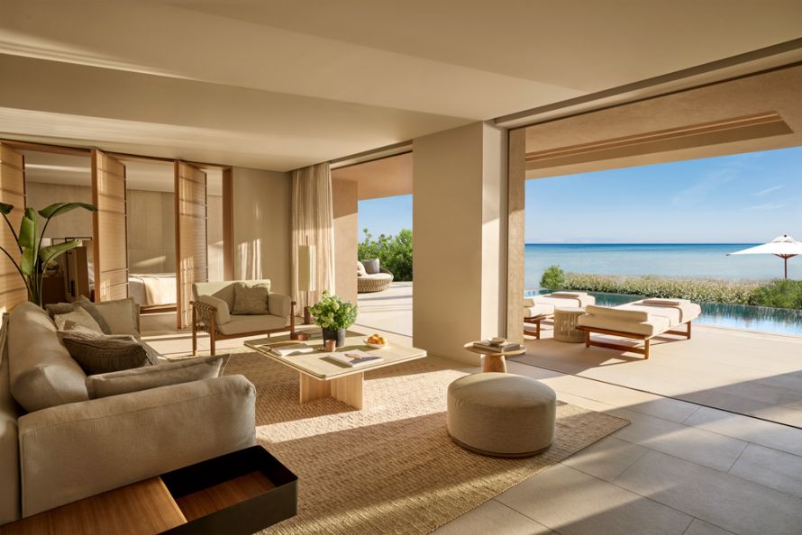 Sani Asterias suite with privat pool and sea view