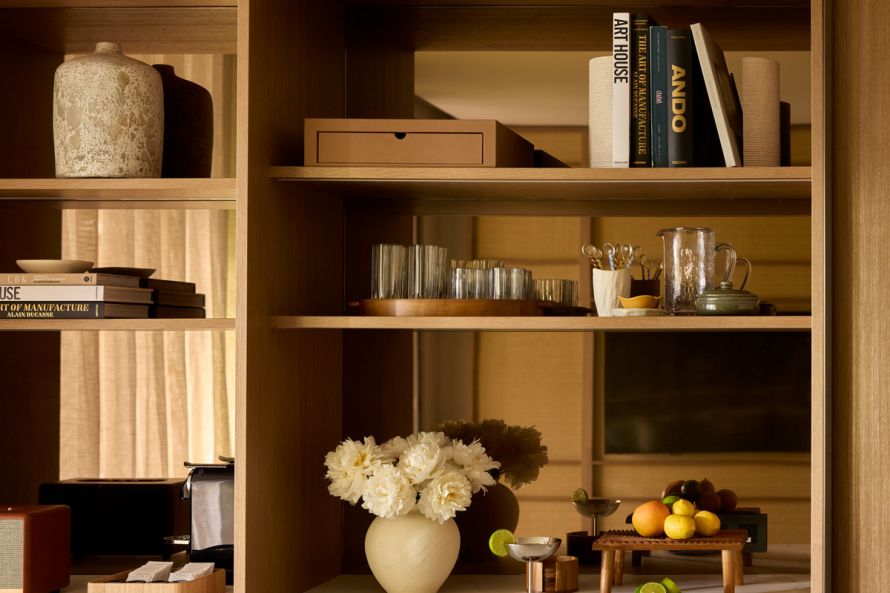 Sani Asterias Villas, bookshelf