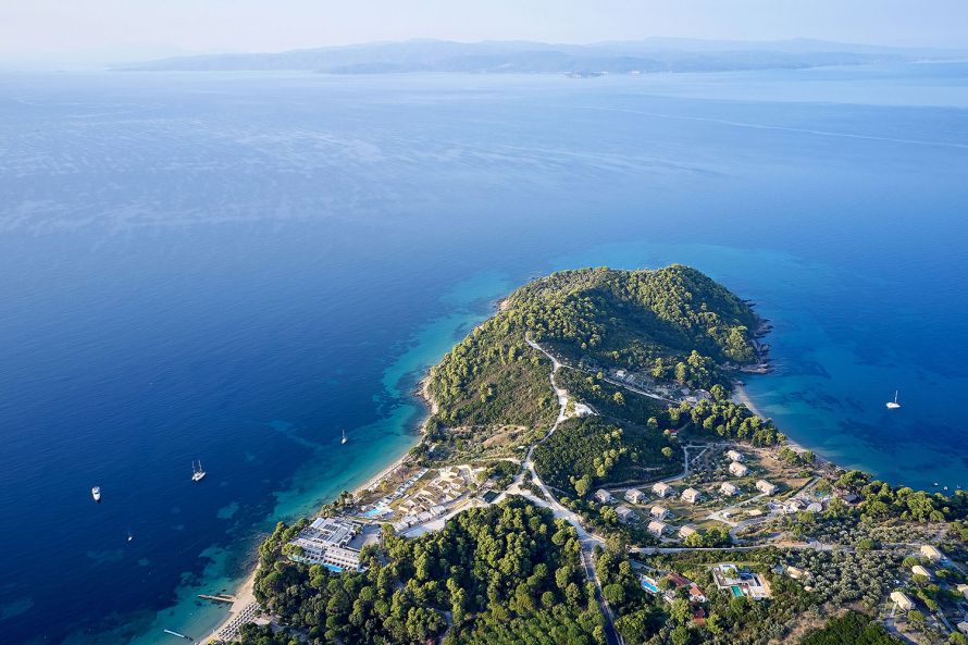 aerial view, Elivi Skiathos, Greece, 